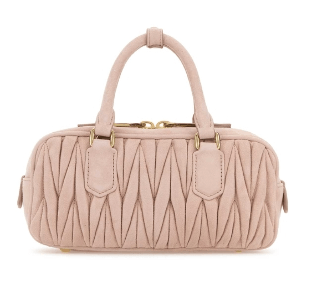 Miu Miu Arcadie Matelasse Nappa Leather Bag Powder Pink