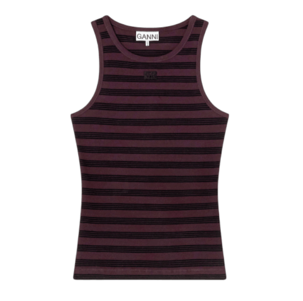 STRIPE RIB TANK TOP 