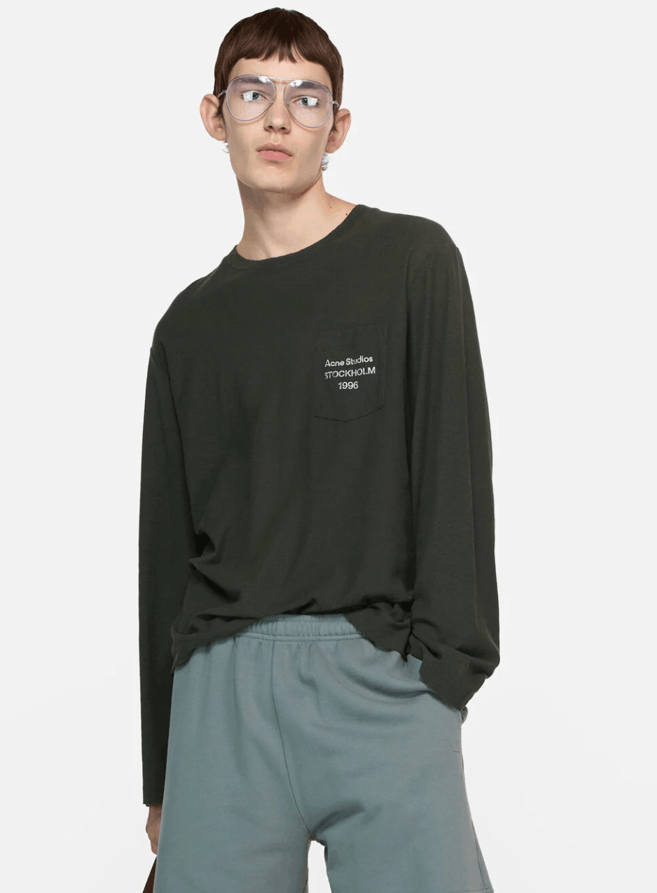 Acne Studios Logo T-Shirt Faded Black CL0415 BM0