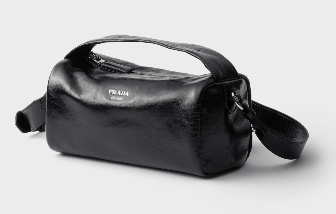 Prada Leather Shoulder Bag Black