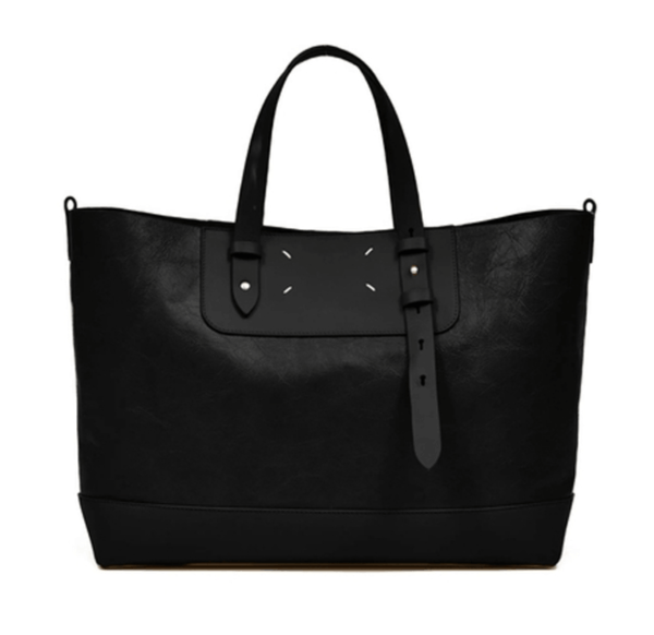 Maison Margiela Black Leather Tote Bag