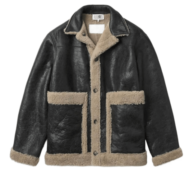MM6 Maison Margiela Lambskin shearling-panel Jacket