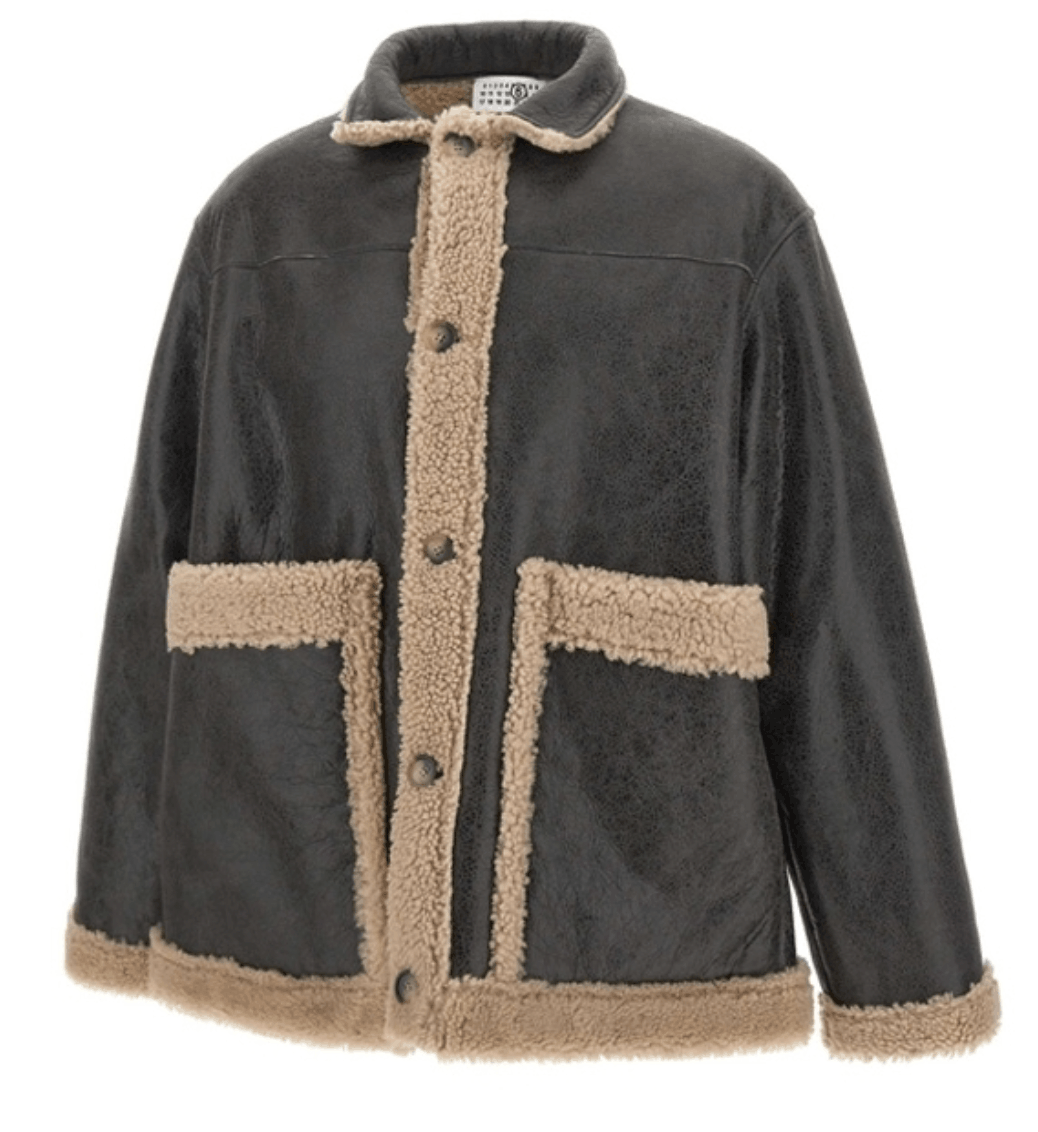 MM6 Maison Margiela Lambskin shearling-panel Jacket