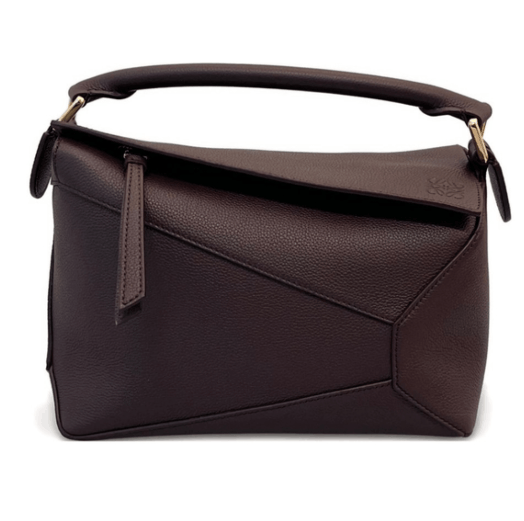 Small Puzzle Edge bag in soft grained calfskin Brown
