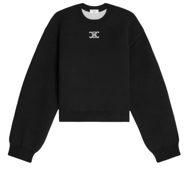 CREWNECK SWEATER IN CASHMERE BLACK