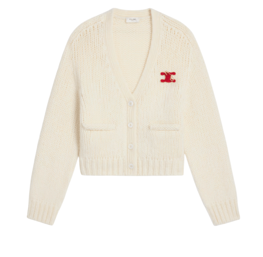 CARDIGAN IN CASHMERE AND SILK OFF WHITE