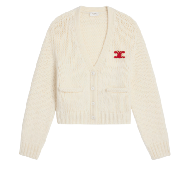 CARDIGAN IN CASHMERE AND SILK OFF WHITE