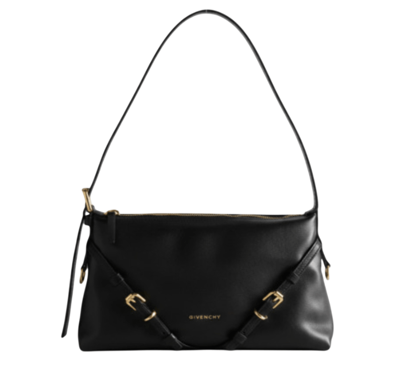 Mini Voyou bag in shiny leather in - black