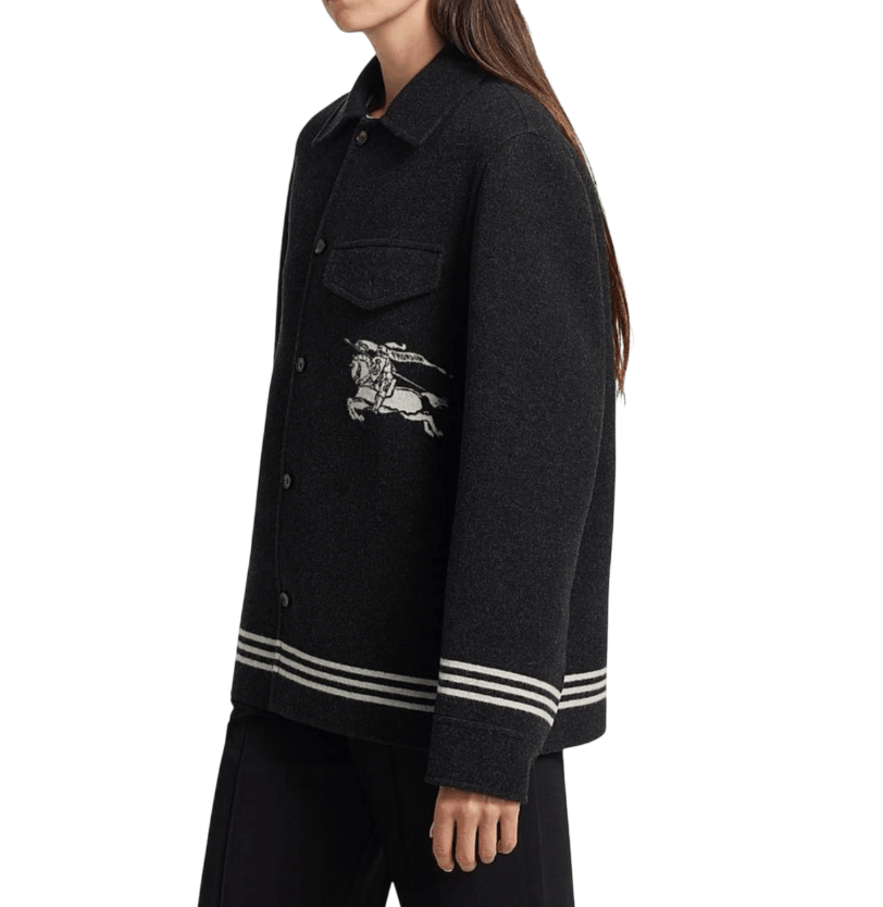  Burberry Gray EKD Wool Jacket 