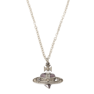Vivienne Westwood Diamante Heart Necklace Silver