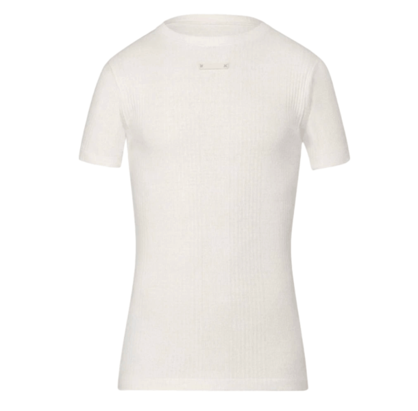  Maison Margiela Fancy Rib T-Shirt Off White