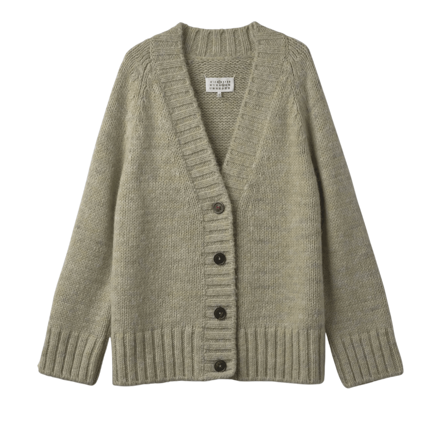 (W) Maison Margiela Botanical Dye Cardigan Pistachio