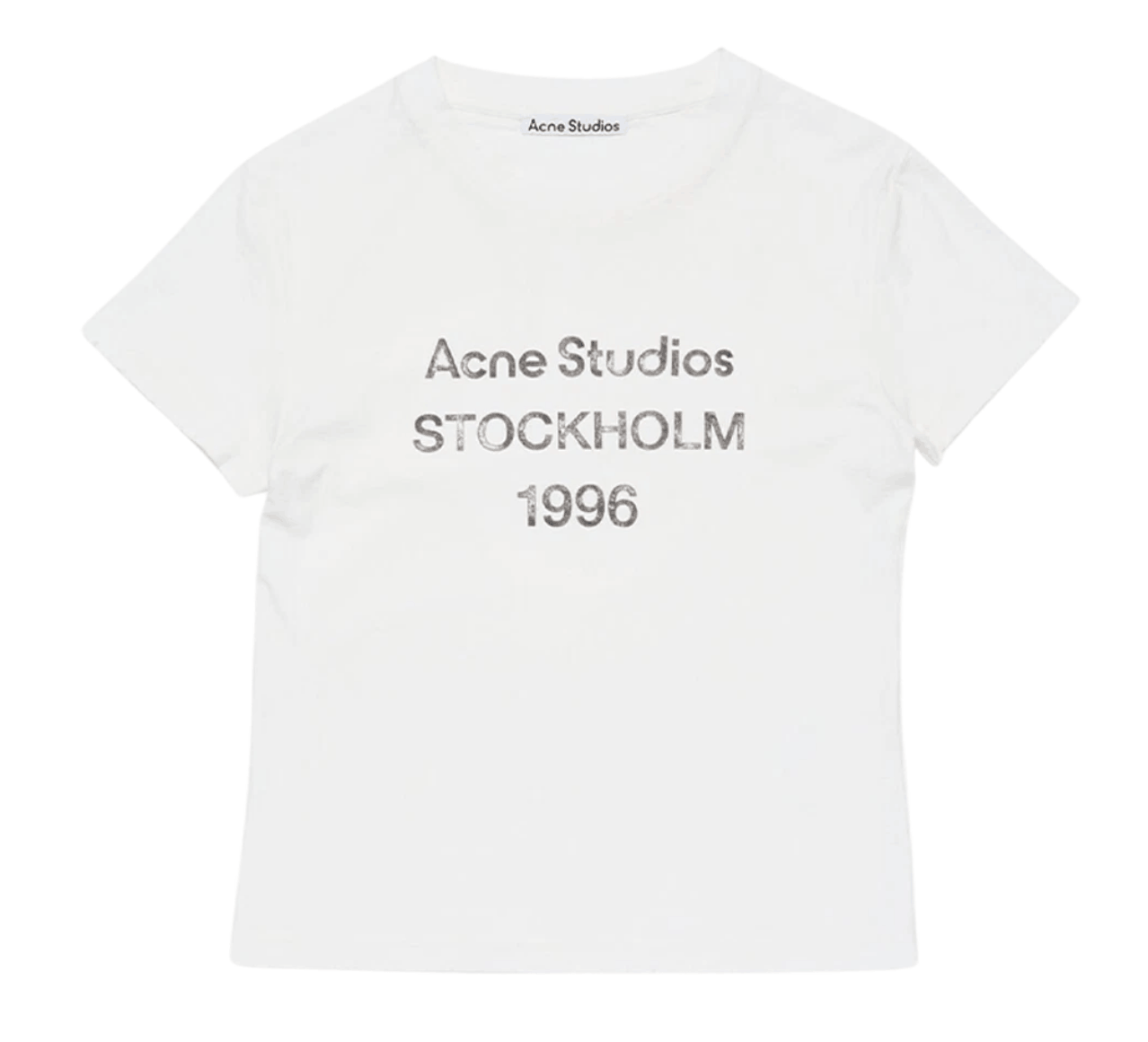 (W) Acne Studios Logo T-Shirt Off White