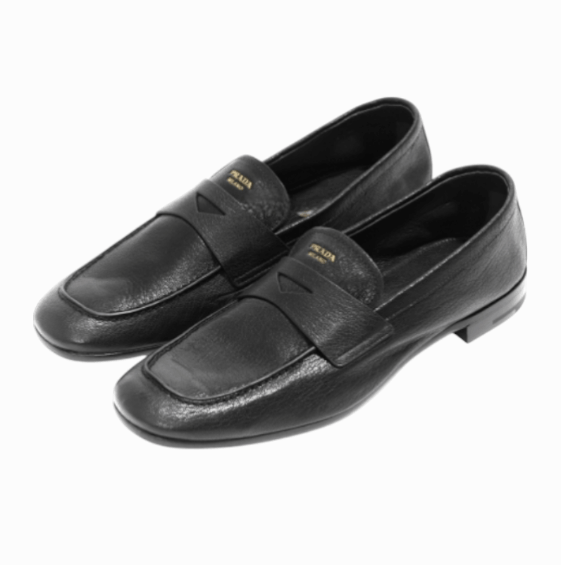 Prada Leather Loafers Black