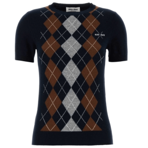 Miu Miu Navy Knit Top