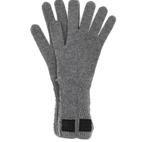 MM6 Maison Margiela Grey Gloves