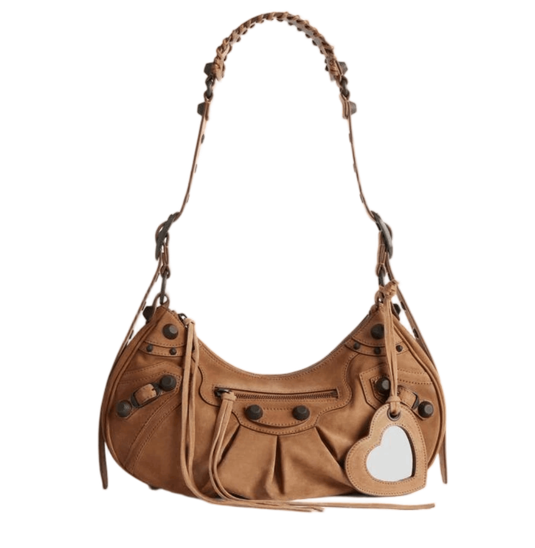 Balenciaga Le Cagole Shoulder Bag Small In Camel