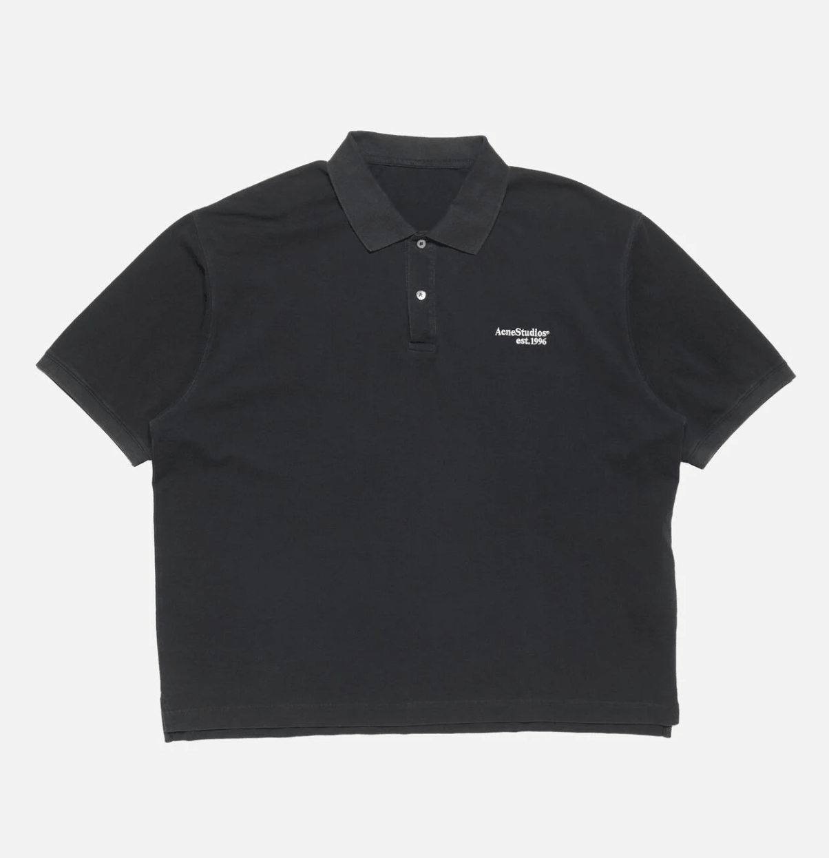Washed logo polo - Black
