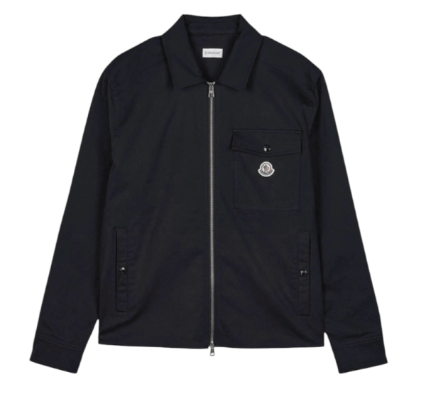 Moncler Cotton Blend Gabardine Shirt Jacket Black - 26SS