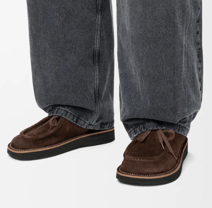 Faro lace-up in suede calfskin Brown