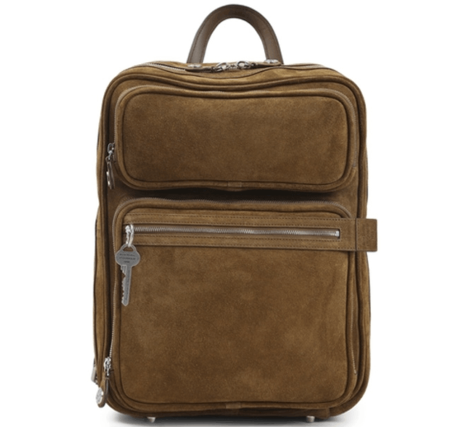 Camero Gym Suede Backpack - Cognac brown