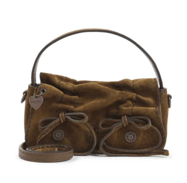 (W) Acne Studios Multipocket Suede Micro Bag Cognac Brown