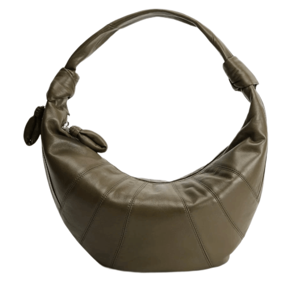 Lemaire Fortune Croissant Bag Soft Nappa Leather Dark Khaki
