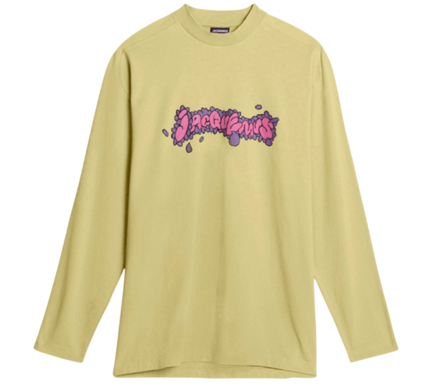 Jacquemus Le T-Shirt Desenho Manches Longues Daisy Logo Long Sleeve T-Shirt Print Marguerite Green