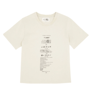 (W) MM6 Maison Margiela Cotton Jersey T-Shirt Chalk White
