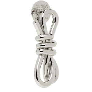 MM6 Maison Margiela engraved-logo hoop earrings 