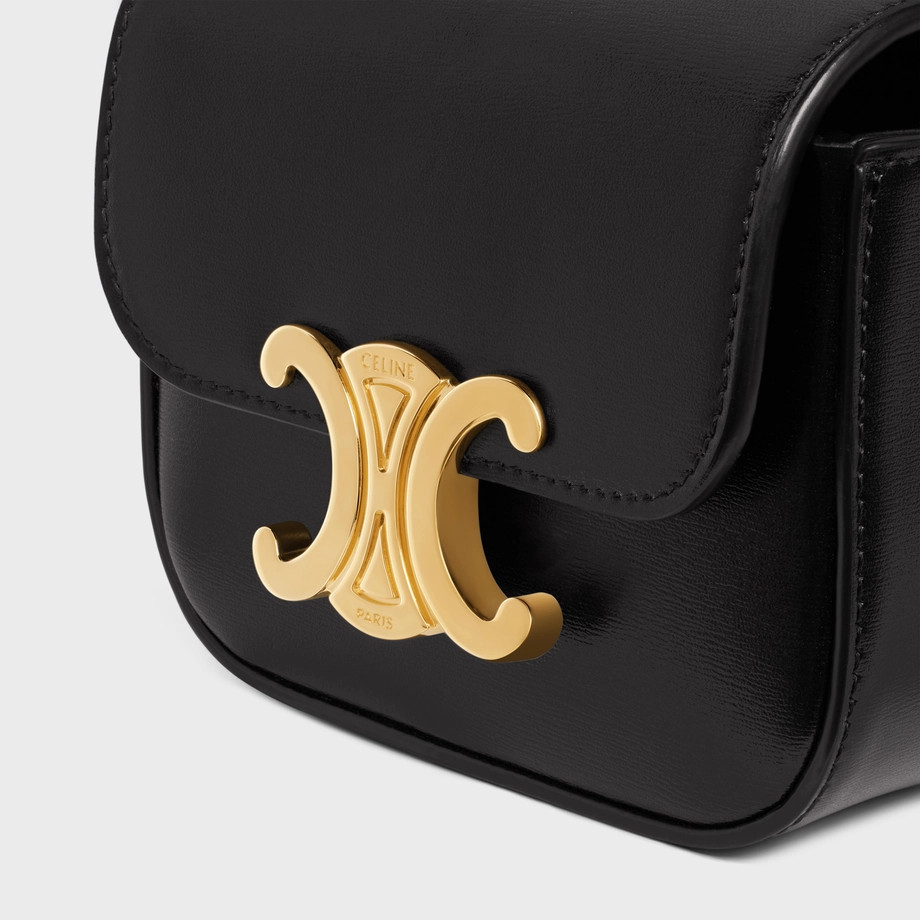 BELT BAG TRIOMPHE BELT IN SHINY CALFSKIN BLACK