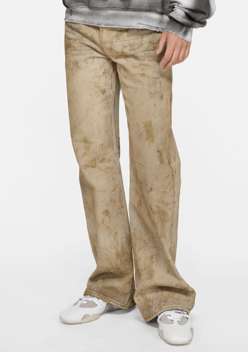 Acne Studios 202M Klondike Wash Denim Jeans Sand Beige