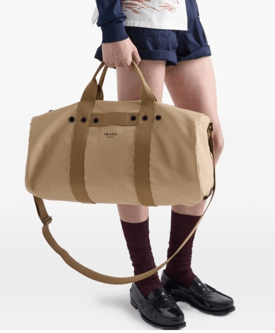 Desert Beige Canvas Duffel Bag