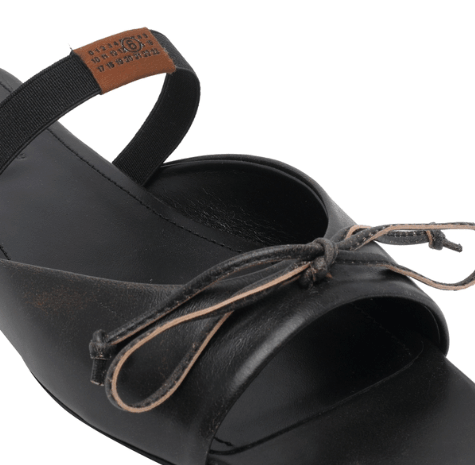MM6 Maison Margiela Slingback Sandals with Bow Detail
