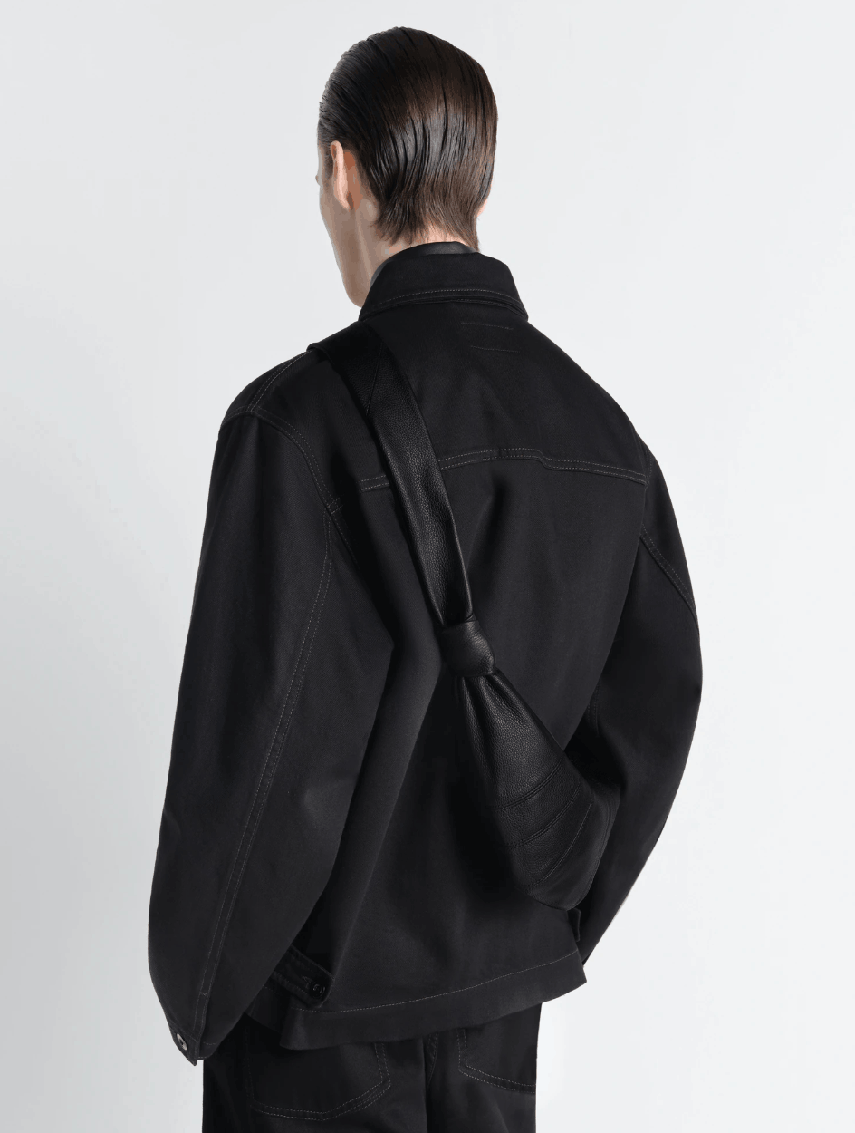 Lemaire Small Croissant Bag Soft Grained Leather Black