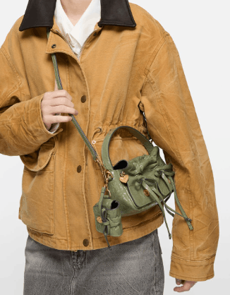 Multipocket micro bag - Wheat green