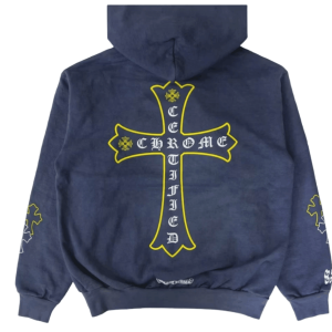 Chrome Hearts x Drake Certified Chrome Hand Dyed Hoodie Washed Blue - Miami Exclusive