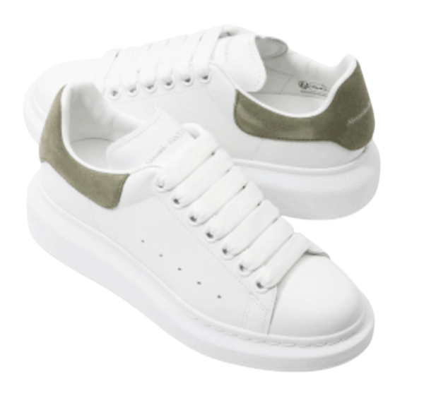  Oversized Sneaker in White/Green