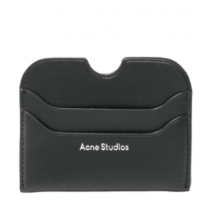 Acne Studios Leather Card Holder Camel Black