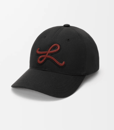 L patch cap in cotton Black 