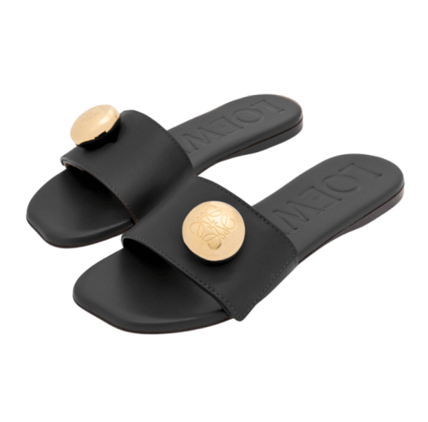 Loewe Leather open toe flat sole slippers