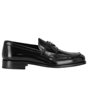 Prada Brushed Leather Loafers Black