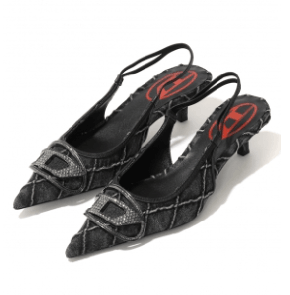 Diesel 40mm D-Venus SB Heeled Pumps | Black