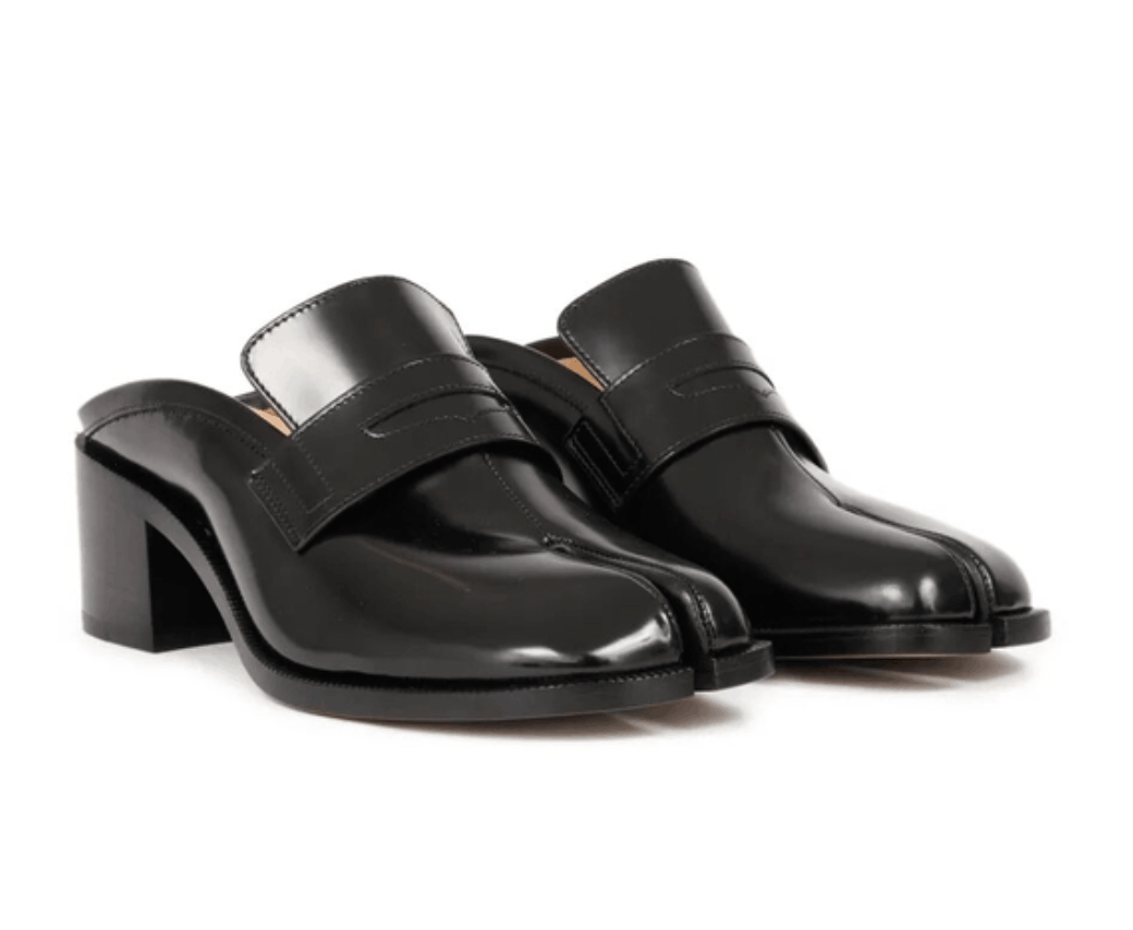 Maison Margiela Tabi Leather Sandals Black