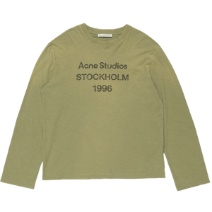 Acne Studios Logo T-shirt Relaxed Fit Olive Green