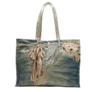 Acne Studios Logo Shopper Tote Mid Blue