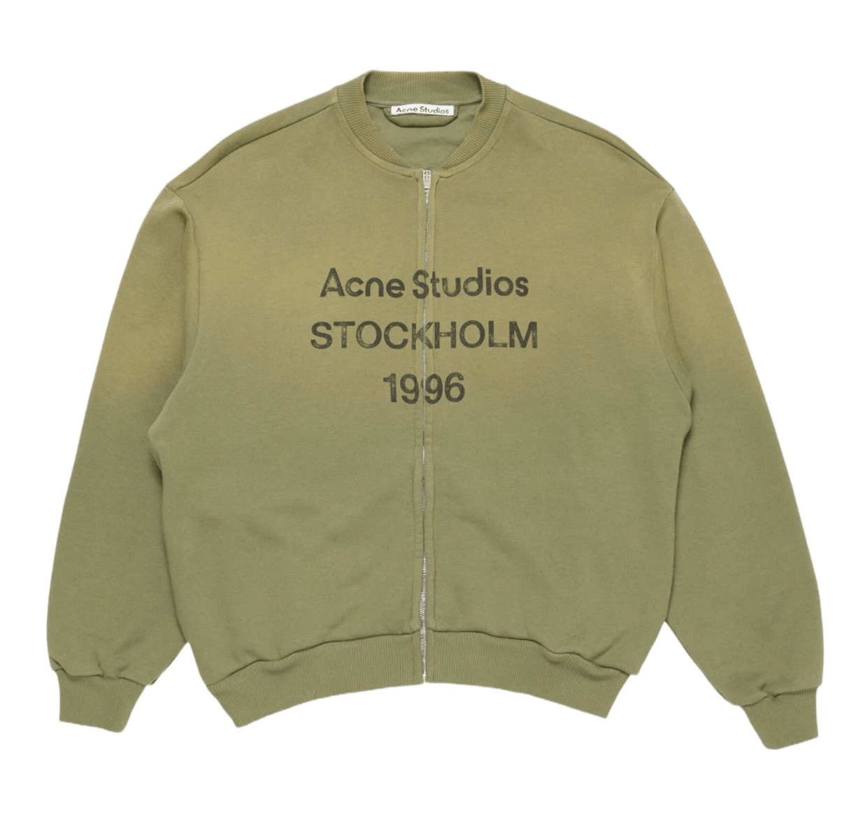 Zip-up cardigan Olive green