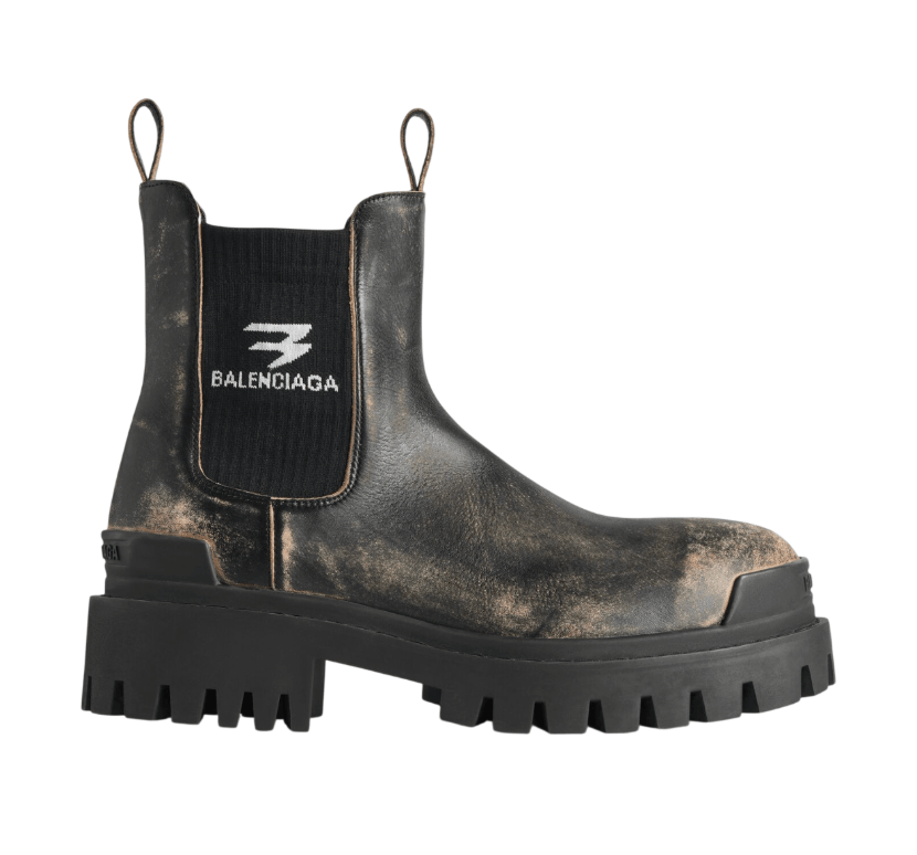 Strike Chelsea Boot in Black/beige