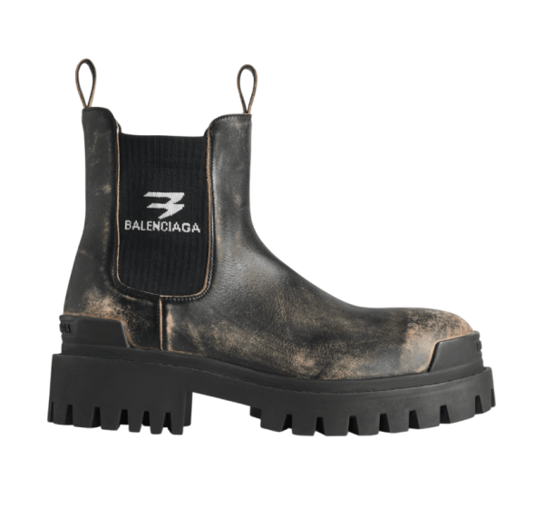 Strike Chelsea Boot in Black/beige