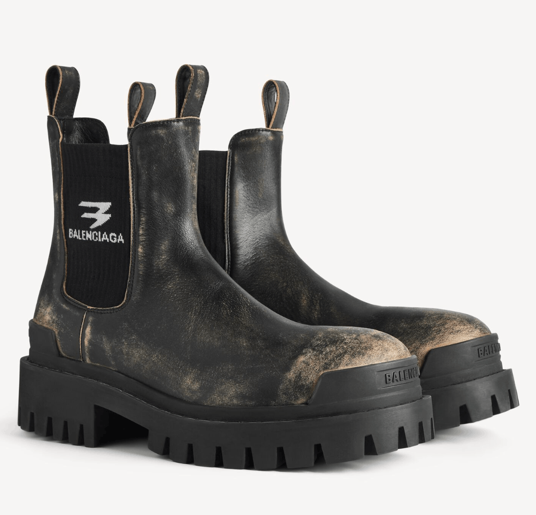 Strike Chelsea Boot in Black/beige